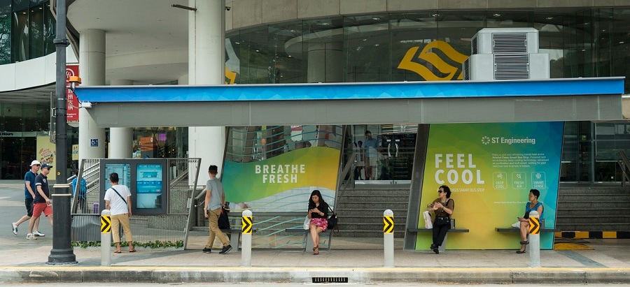 Airbitat’s smart bus stop Airbitat’s smart bus stop