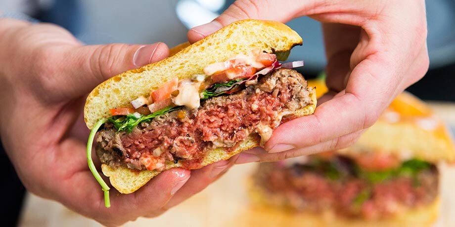 Impossible Burger that bleeds
