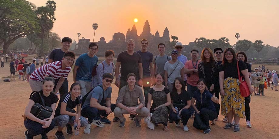 Fazeela and team at Angkor Wat