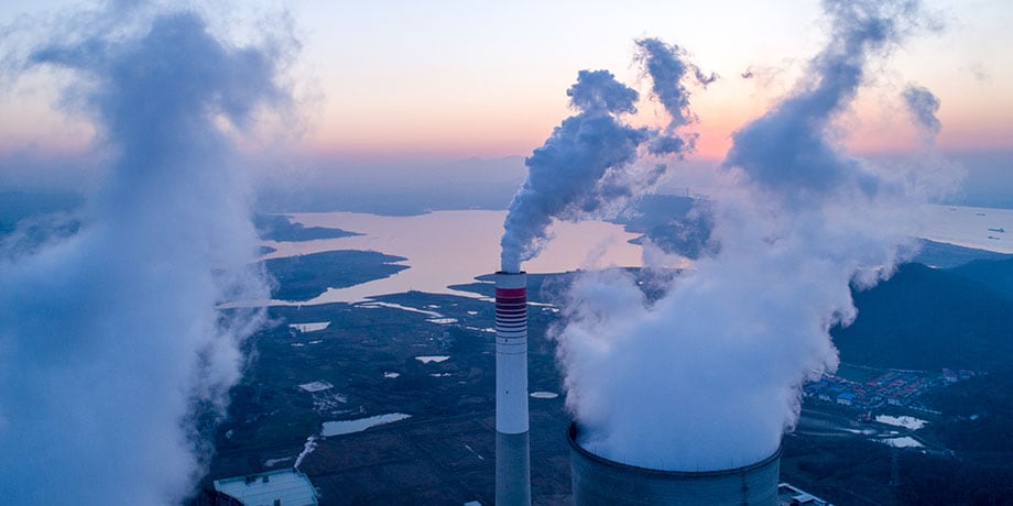 Industrial carbon emissions contributing to global warming