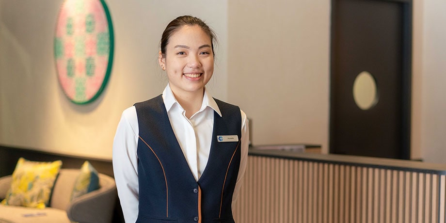 Nicolette Goh guest relations ambassador at Connect@Changi