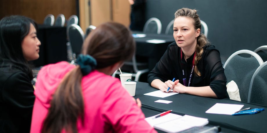 Jenni Risku mentoring at HyperHack